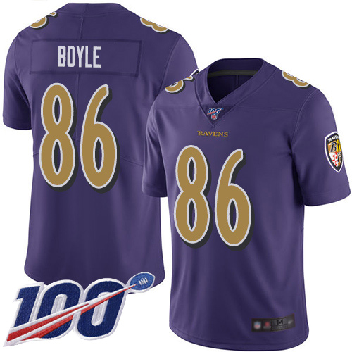 Baltimore Ravens Limited Purple Men Nick Boyle Jersey NFL Football #86 100th Season Rush Vapor Untouchable